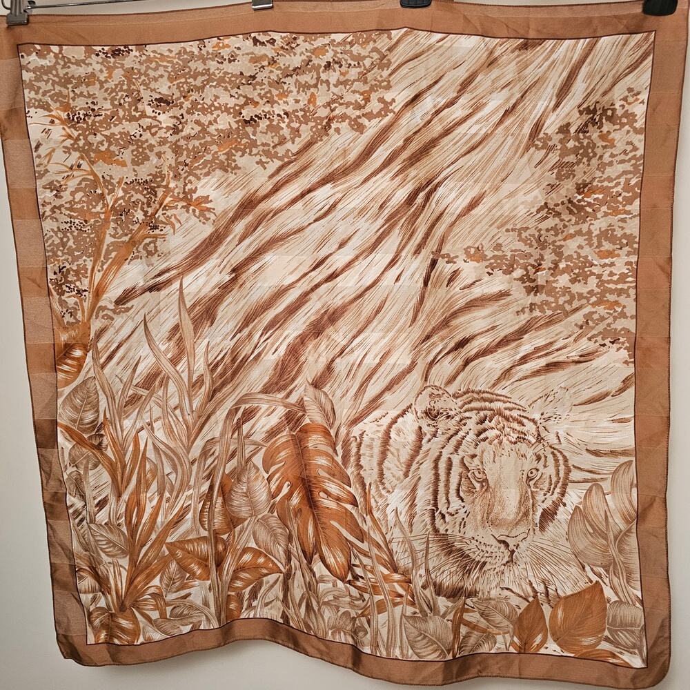 Berkshire Vintage Tiger "Silk" Square Scarf Made in Italy